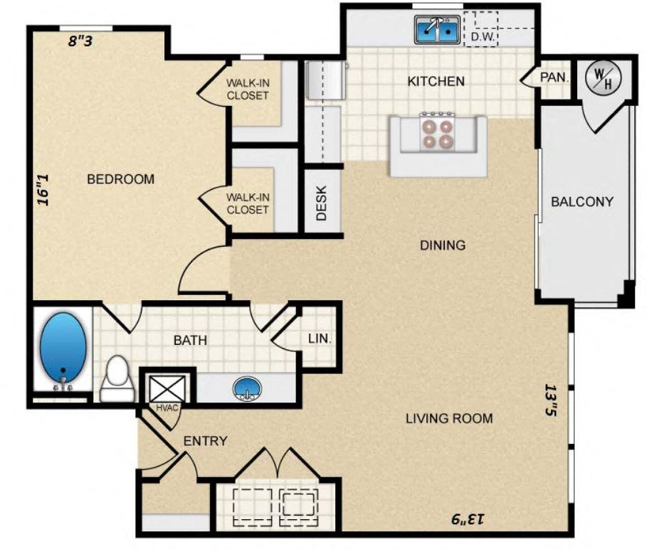 A7 Floor Plan at Berkshire Aspen Grove, Colorado, 80120
